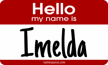 Hello my name is Imelda png download