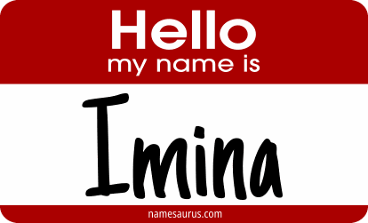 Hello my name is Imina png download