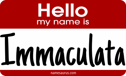 Hello my name is Immaculata png download