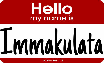 Hello my name is Immakulata png download