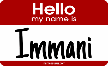 Hello my name is Immani png download
