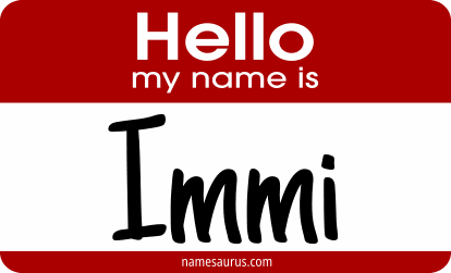 Hello my name is Immi png download