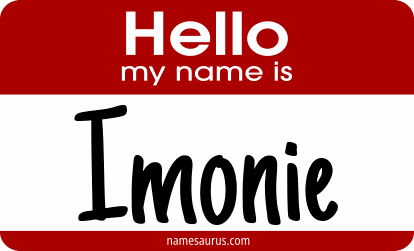 Hello my name is Imonie png download