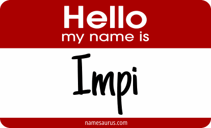 Hello my name is Impi png download