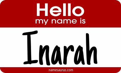 Hello my name is Inarah png download