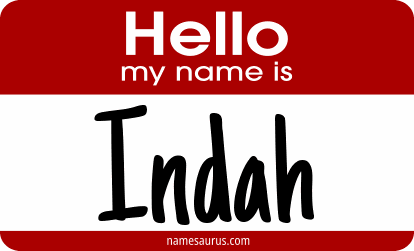 Hello my name is Indah png download