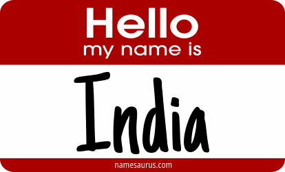 Hello my name is India png download