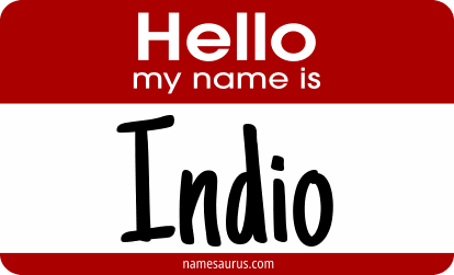 Hello my name is Indio png download