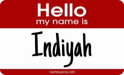 Hello my name is Indiyah png download
