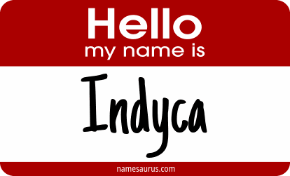 Hello my name is Indyca png download