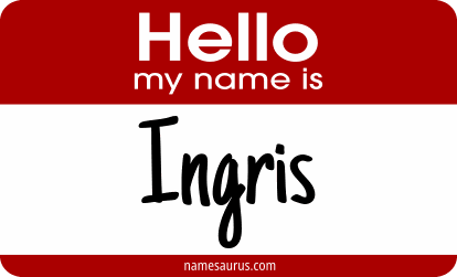 Hello my name is Ingris png download