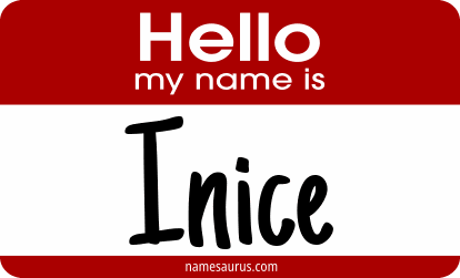 Hello my name is Inice png download