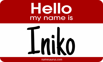 Hello my name is Iniko png download