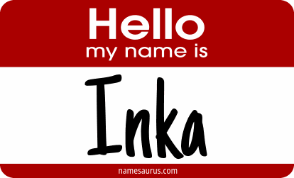 Hello my name is Inka png download