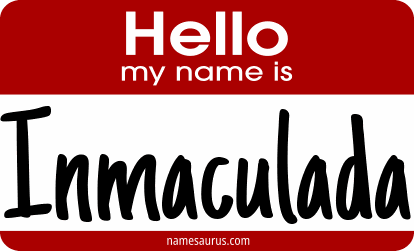 Hello my name is Inmaculada png download