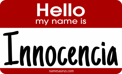 Hello my name is Innocencia png download