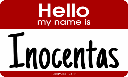 Hello my name is Inocentas png download