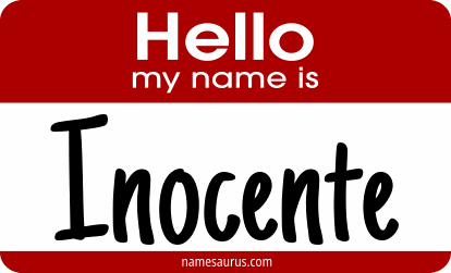 Hello my name is Inocente png download