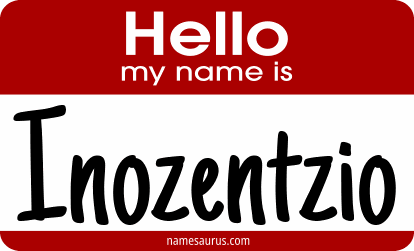 Hello my name is Inozentzio png download