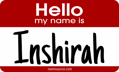 Hello my name is Inshirah png download