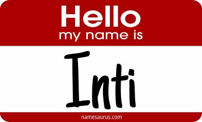 Hello my name is Inti png download