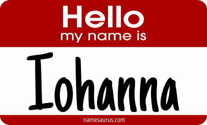 Hello my name is Iohanna png download