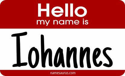 Hello my name is Iohannes png download
