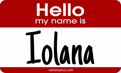 Hello my name is Iolana png download