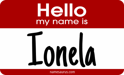 Hello my name is Ionela png download