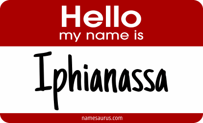 Hello my name is Iphianassa png download