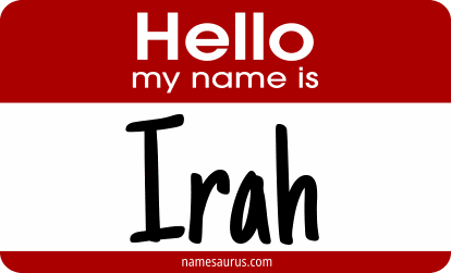 Hello my name is Irah png download