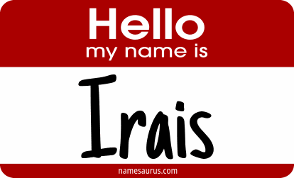 Hello my name is Irais png download