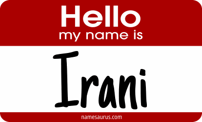 Hello my name is Irani png download