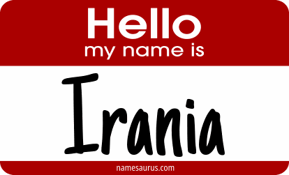 Hello my name is Irania png download