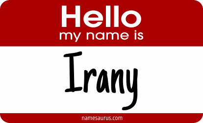 Hello my name is Irany png download
