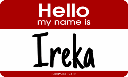 Hello my name is Ireka png download