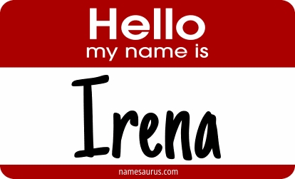 Hello my name is Irena png download