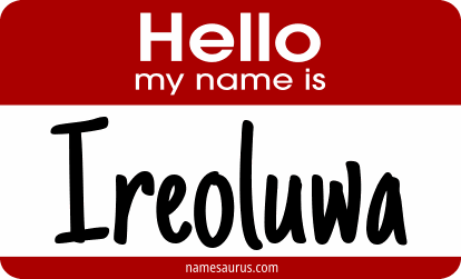 Hello my name is Ireoluwa png download