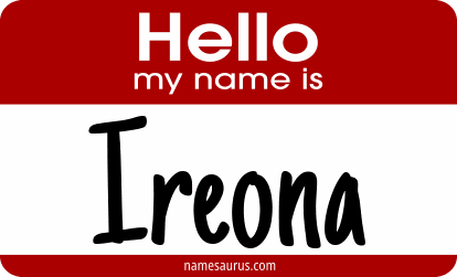 Hello my name is Ireona png download