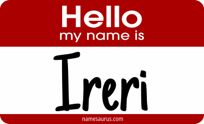 Hello my name is Ireri png download