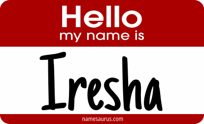 Hello my name is Iresha png download