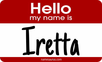Hello my name is Iretta png download
