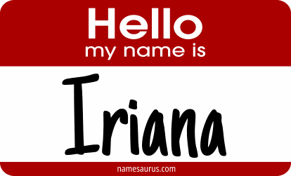 Hello my name is Iriana png download