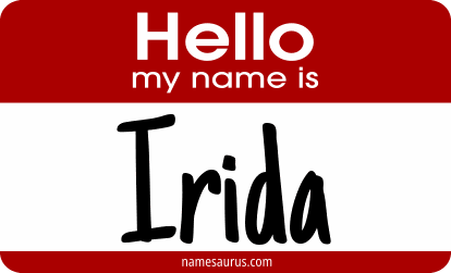 Hello my name is Irida png download