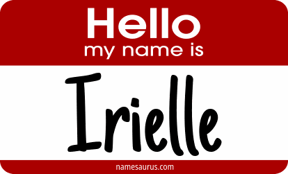 Hello my name is Irielle png download