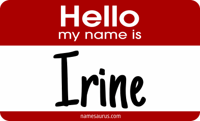 Hello my name is Irine png download