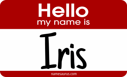 Hello my name is Iris png download