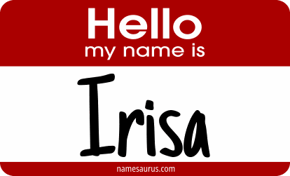 Hello my name is Irisa png download