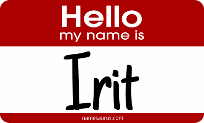Hello my name is Irit png download