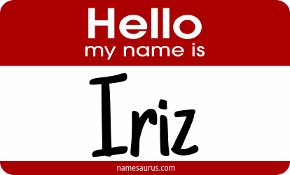 Hello my name is Iriz png download